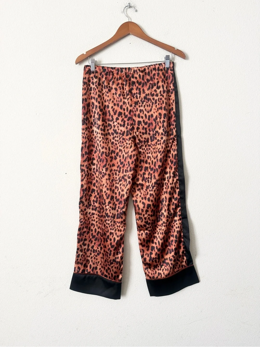 We Are Hah HAHT XXS satin pajama set in Lanka Leopard brown print